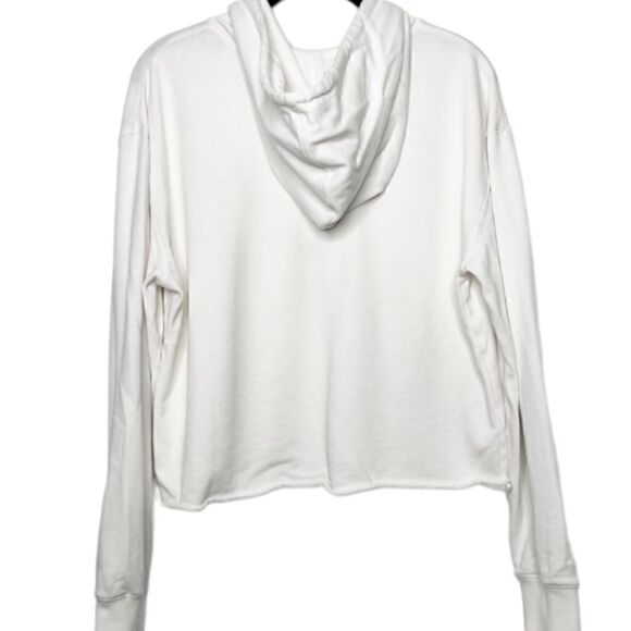 Spiritual Gangster x Peloton Cropped White and Blue Hoodie Size Large L - Picture 3 of 7